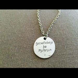 Always Be My Person Silver Dainty Necklace